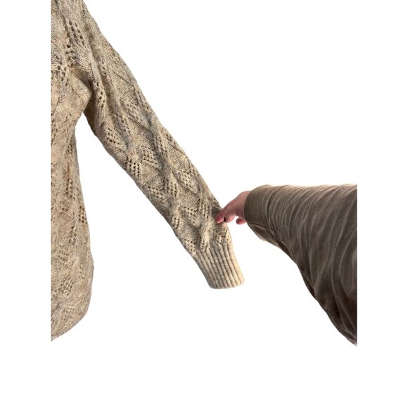 Royal Robbins Sierra Pullover Sweater Beige Size XL Cowl Neck Neutral Cozy Boho - Picture 9 of 12